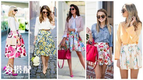 春季花朵半身裙搭配指南，讓你浪漫而性感